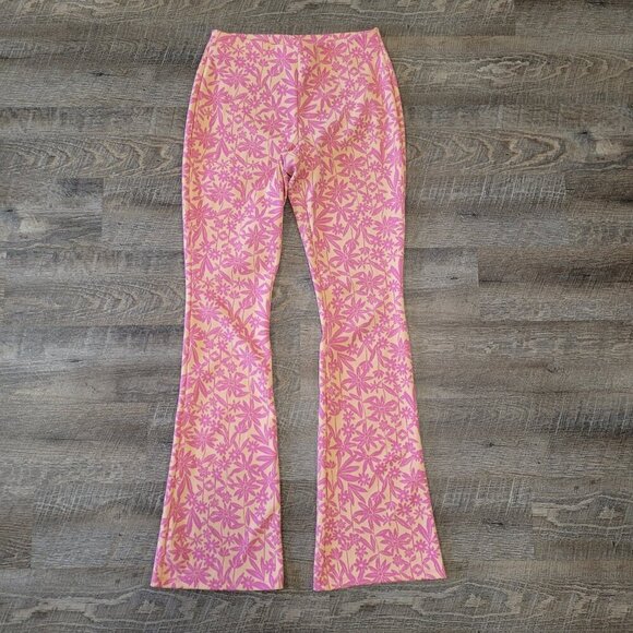 ZARA | Floral Flared Pants | Sz. M - Picture 2 of 6